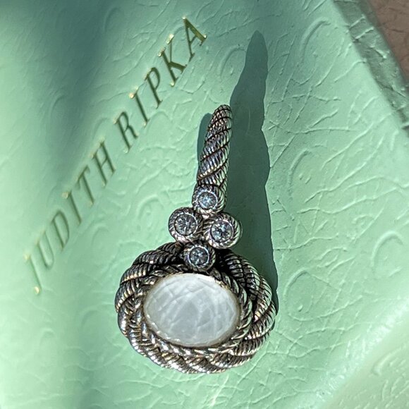 Judith Ripka Sterling Silver CZ Drop Earrings - Picture 11 of 13